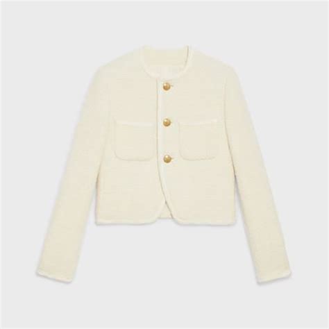 celine white jacket|Celine jackets for sale.